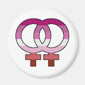 Lesbische Pride Flag Venus Symbol Magnet (Vorne)