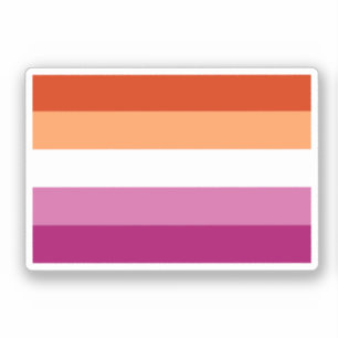 Lesbische Pride-Flagge (5 Streifen) Aufkleber