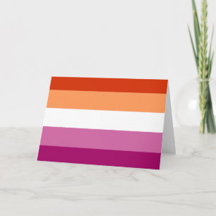 Lesbische Pride-Flagge (5 Streifen) Karte