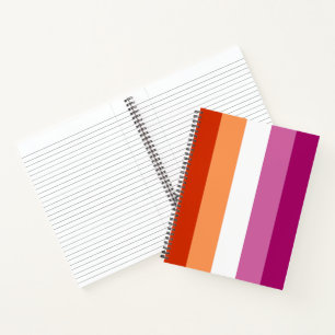 Lesbische Pride-Flagge (5 Streifen) Notizblock