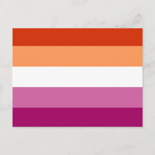 Lesbische Pride-Flagge (5 Streifen) Postkarte