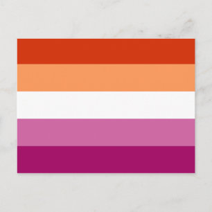 Lesbische Pride-Flagge (5 Streifen) Postkarte