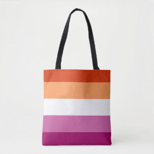 Lesbische Pride-Flagge (5 Streifen) Tasche