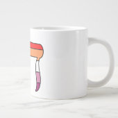 Lesbische Pride-Flagge Chai Jumbo-Tasse (Rechts)