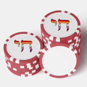 Lesbische Pride-Flagge Chai Pokerchips (Stapel)
