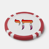 Lesbische Pride-Flagge Chai Pokerchips (Einzeln)