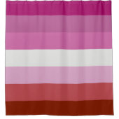 Lesbische Pride-Flagge Duschvorhang (Vorderseite)