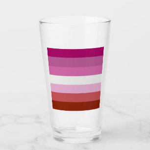 Lesbische Pride-Flagge Glas