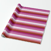 Lesbische Pride-Flagge horizontal Geschenkpapier (Ungerollt)