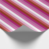 Lesbische Pride-Flagge horizontal Geschenkpapier (Ecke)