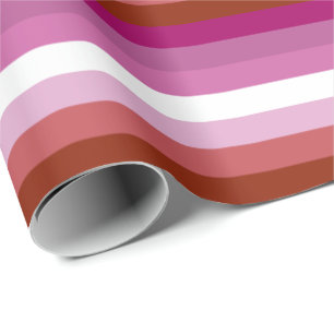 Lesbische Pride-Flagge horizontal Geschenkpapier