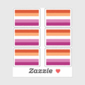 Lesbische Pride-Flaggen-Sticker-Packung Aufkleber (Blatt)