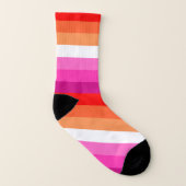 Lesbische PRIDE-Flaggensocken Socken (Rechts - Außen)