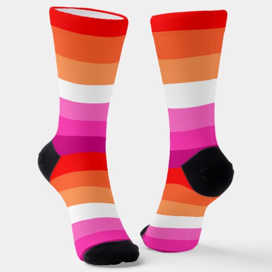 Lesbische PRIDE-Flaggensocken Socken (Gewinkelt)