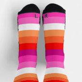 Lesbische PRIDE-Flaggensocken Socken (Oben)