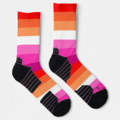 Lesbische PRIDE-Flaggensocken Socken (Rechts)