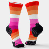 Lesbische PRIDE-Flaggensocken Socken (Gewinkelt)