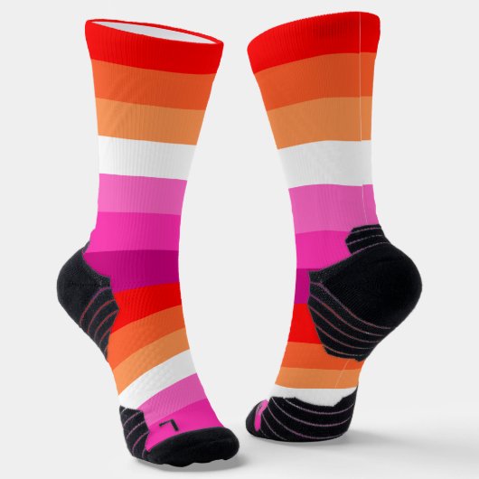 Lesbische PRIDE-Flaggensocken Socken (Gewinkelt)