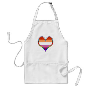 Lesbische Pride Heart Adult Schürze