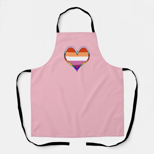 Lesbische Pride Heart Schürze (Vorderseite)