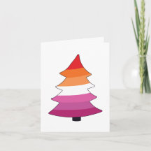 Lesbische Pride Holigay Tree Holiday Card