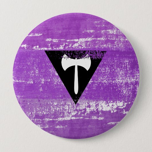 Lesbische Pride Paint (Labrys) Button (Vorderseite)