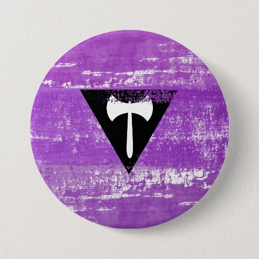 Lesbische Pride Paint (Labrys) Button (Vorderseite)