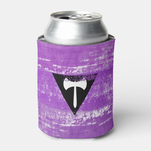 Lesbische Pride Paint (Labrys) Dosenkühler (Kanne Vorderseite)