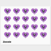 Lesbische Pride Paint (Labrys) Herz-Aufkleber (Blatt)