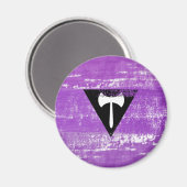 Lesbische Pride Paint (Labrys) Magnet (Vorderseite/Rückseite)