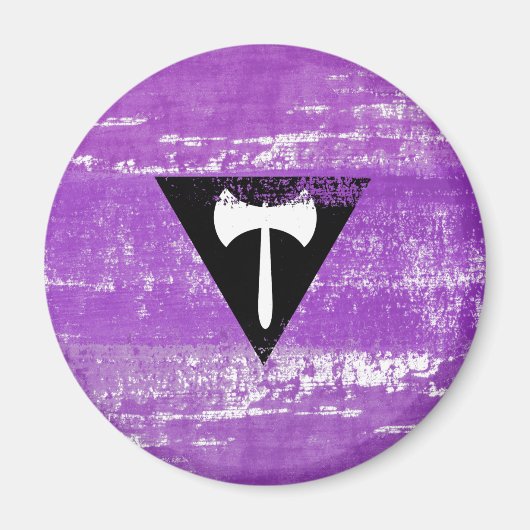Lesbische Pride Paint (Labrys) Magnet (Vorne)
