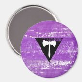 Lesbische Pride Paint (Labrys) Magnet (Vorderseite/Rückseite)