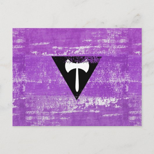 Lesbische Pride Paint (Labrys) Postkarte (Vorderseite)