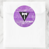 Lesbische Pride Paint (Labrys) Runder Aufkleber (Tasche)