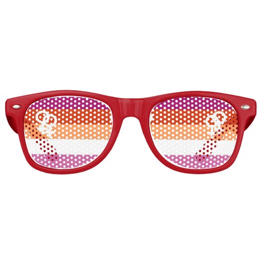 Lesbische Pride-Sonnenbrille Partybrille (Vorderseite)