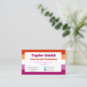 Lesbische Priese / Herz-Business-Karte Visitenkarte (Stehend Vorderseite)