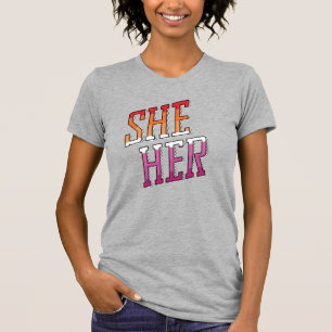 Lesbische Pronomen Sie Ihr T-Shirt