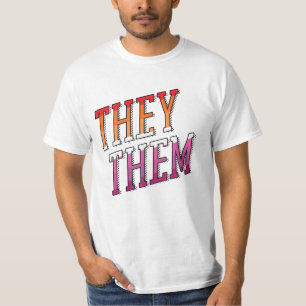 Lesbische Pronomen They Them T-Shirt