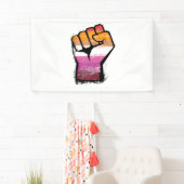 Lesbische Protestfaust Banner (Insitu)