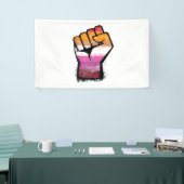 Lesbische Protestfaust Banner (Messeveranstaltung)