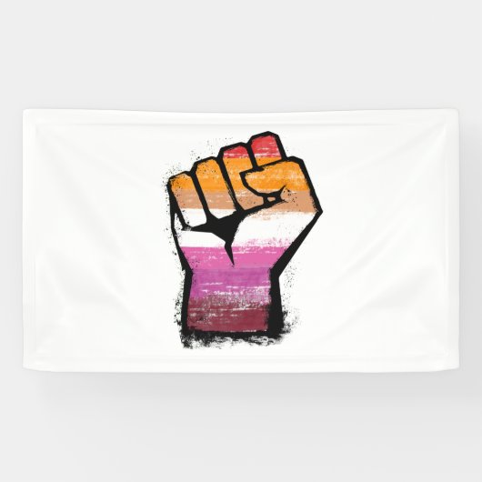 Lesbische Protestfaust Banner (Horizontal)