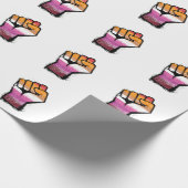 Lesbische Protestfaust Geschenkpapier (Ecke)