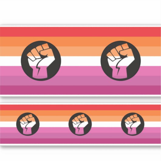 Lesbische Protestflagge Aufkleber (Vorderseite)