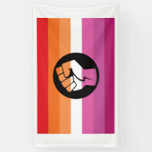 Lesbische Protestflagge Banner (Vertikal)