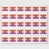 Lesbische Protestflagge Geschenkpapier (Flach)
