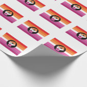 Lesbische Protestflagge Geschenkpapier (Ecke)