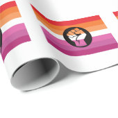 Lesbische Protestflagge Geschenkpapier (Rolleneckpunkt)