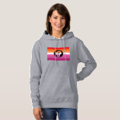 Lesbische Protestflagge Hoodie (Vorne ganz)