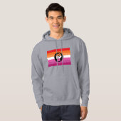 Lesbische Protestflagge Hoodie (Vorne ganz)