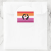 Lesbische Protestflagge Runder Aufkleber (Tasche)